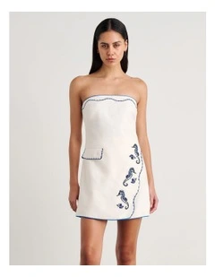 Seahorse Linen Bustier Dress