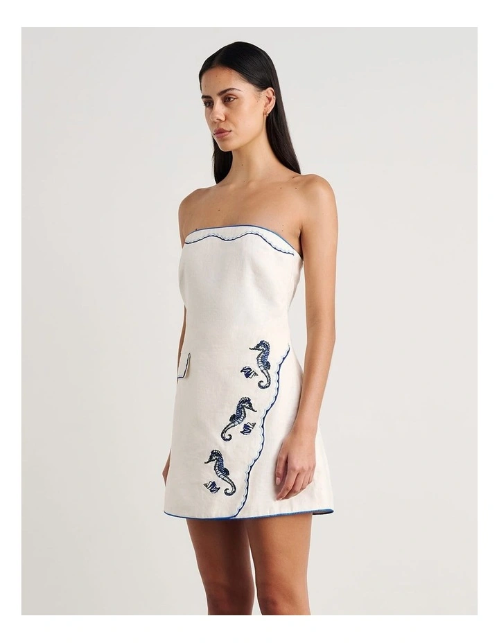 Seahorse Linen Bustier Dress image 3