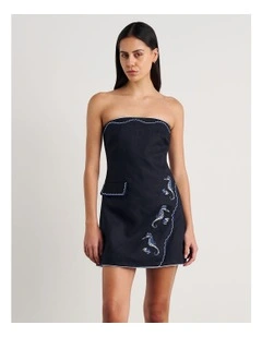 Seahorse Linen Bustier Dress