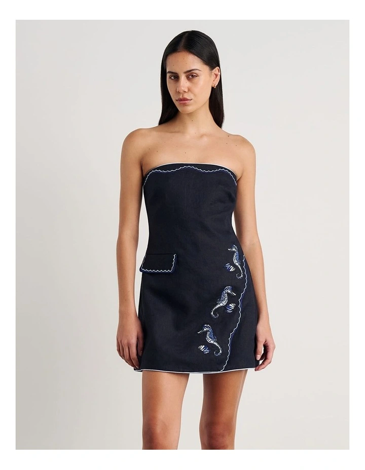 Seahorse Linen Bustier Dress image 1