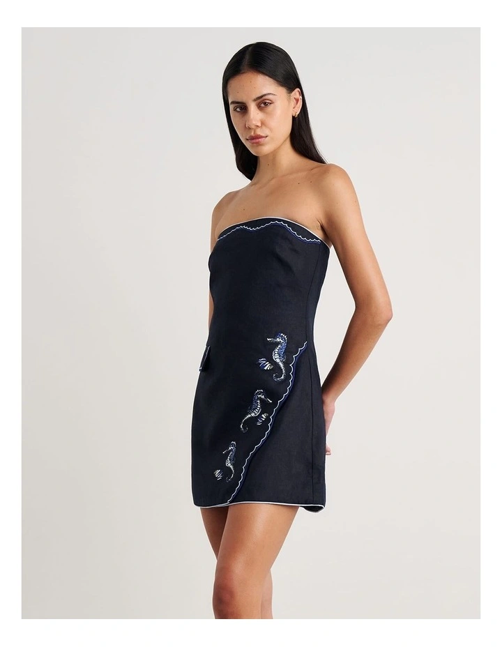 Seahorse Linen Bustier Dress image 3