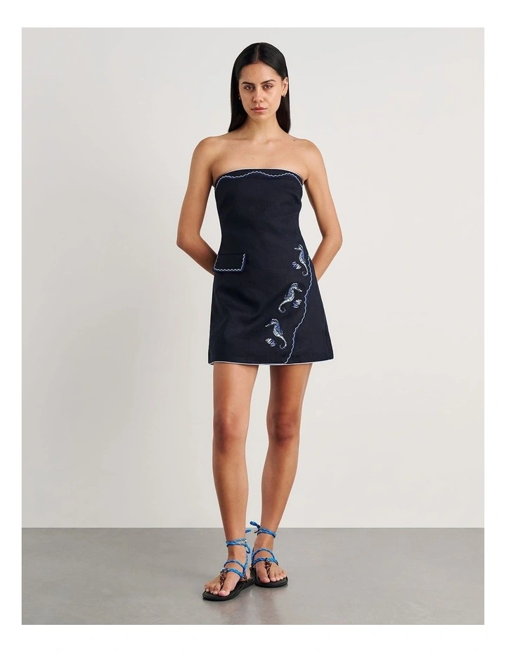 Seahorse Linen Bustier Dress image 4