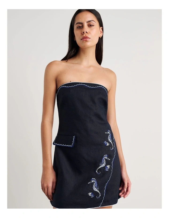 Seahorse Linen Bustier Dress image 5