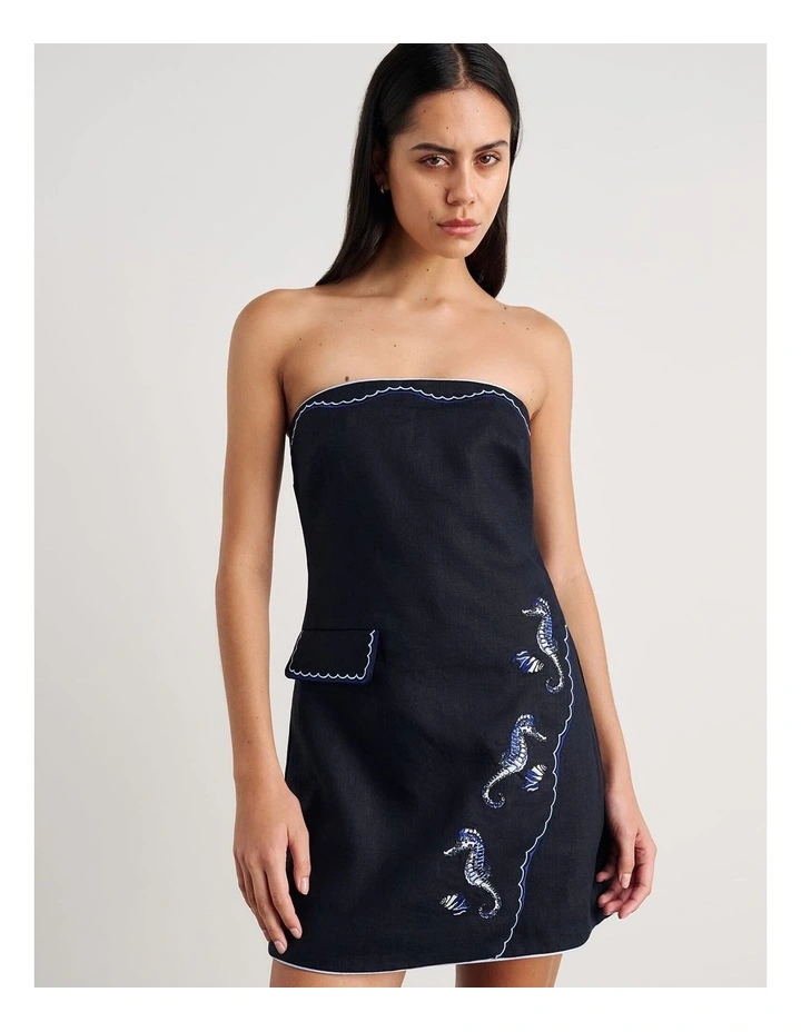 Seahorse Linen Bustier Dress image 6