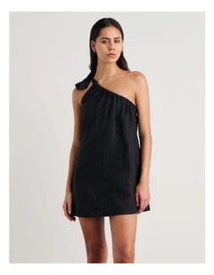 Ariel One Shoulder Linen Dress