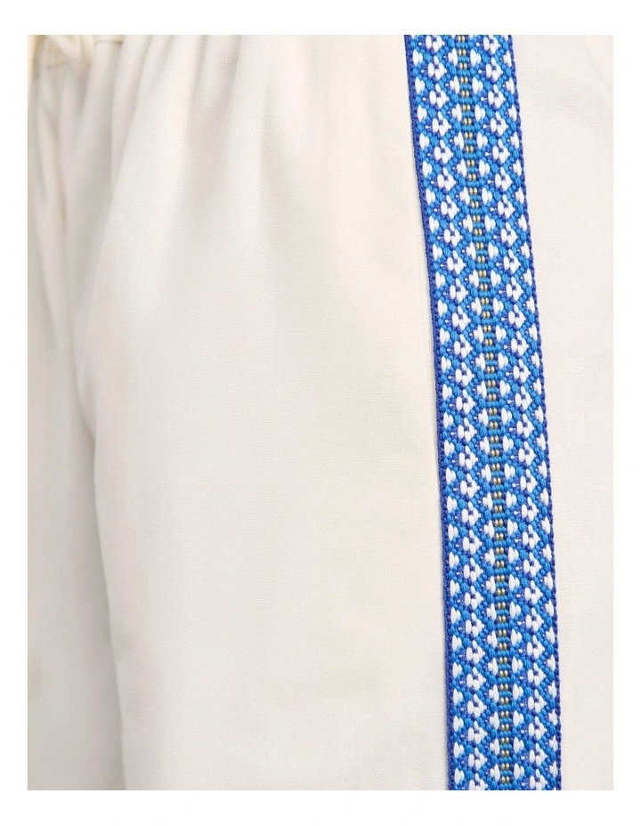 Canvas Contrast Pant in White image 6