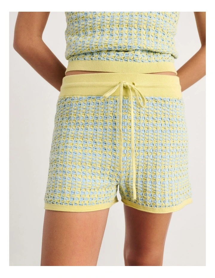 Kelly Contrast Knit Short in Multi image 1