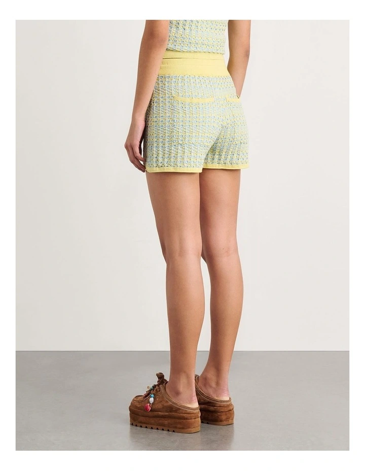 Kelly Contrast Knit Short in Multi image 2