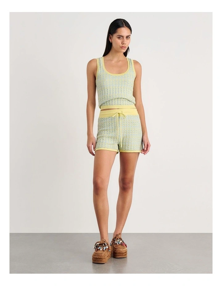 Kelly Contrast Knit Short in Multi image 3