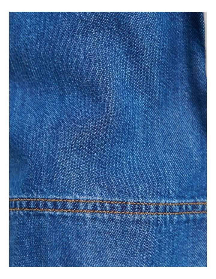 Loe Denim Pull On Short in Blue image 7