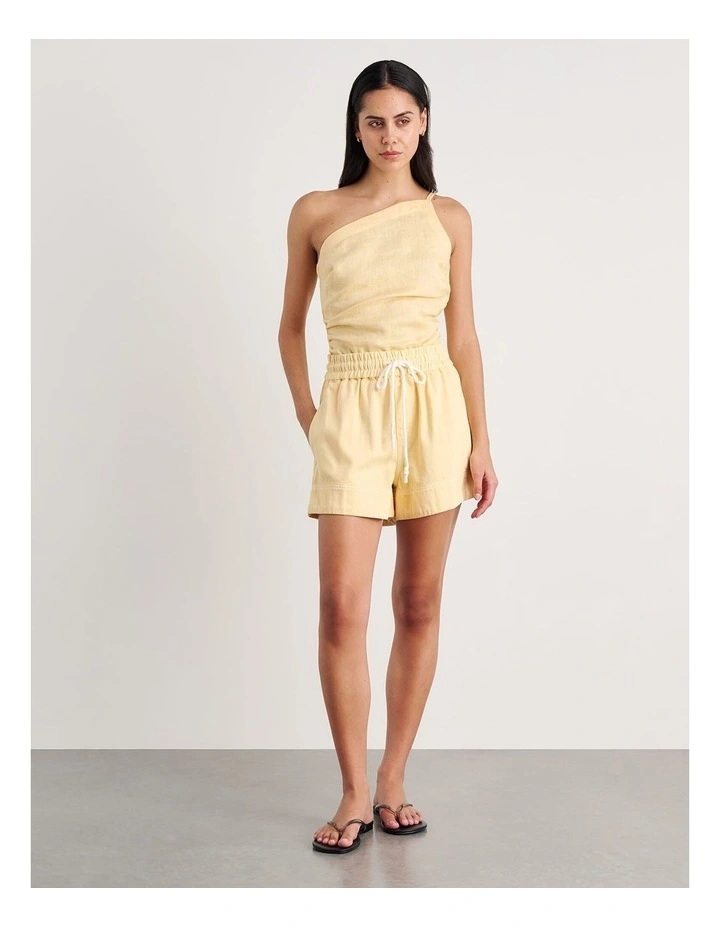 Loe Denim Pull On Short in Yellow image 5