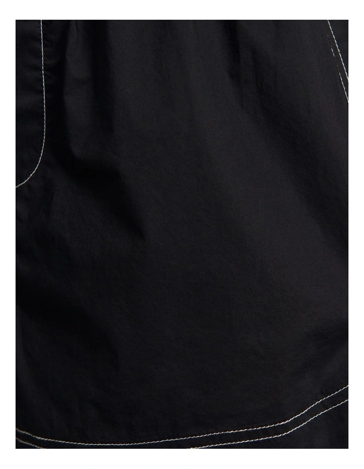 Eden Cotton Relaxed Short in Black image 7