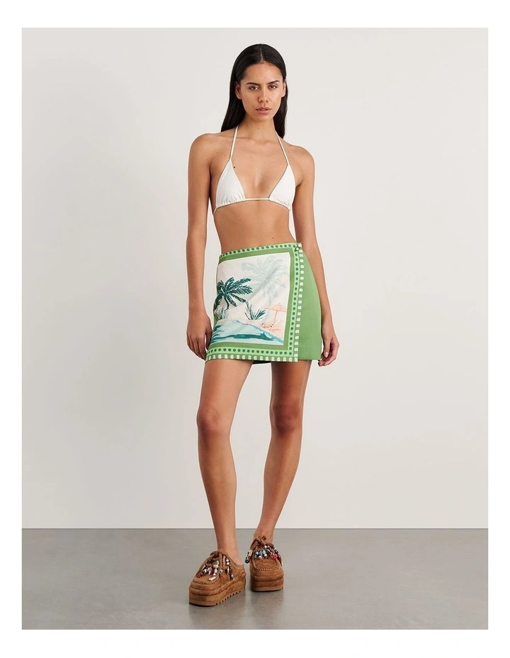Sunlounger Mini Skirt in Green image 6