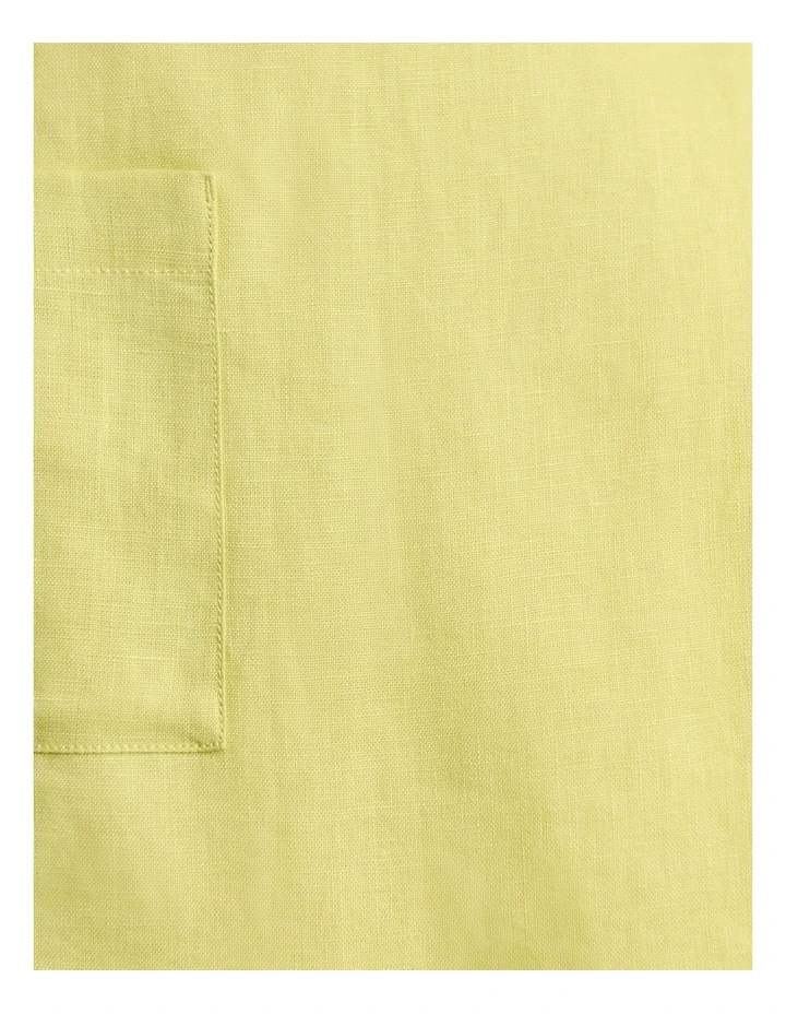 Kayla Linen Wrap Mini Skirt in Yellow image 6