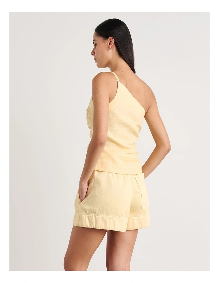 Sabine One Shoulder Top in Yellow image 2