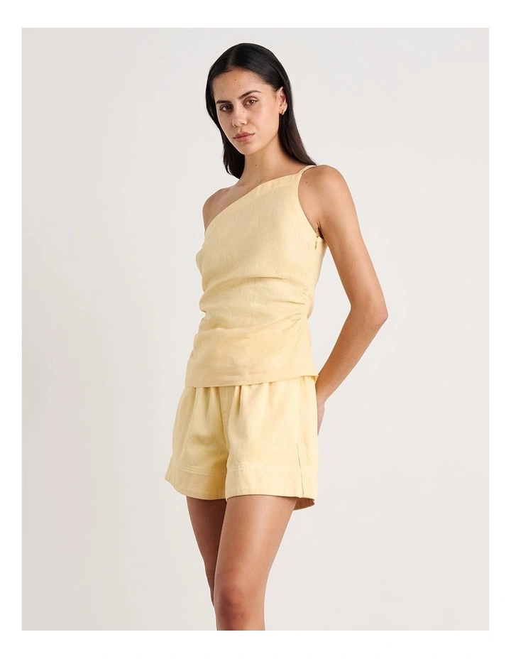 Sabine One Shoulder Top in Yellow image 3