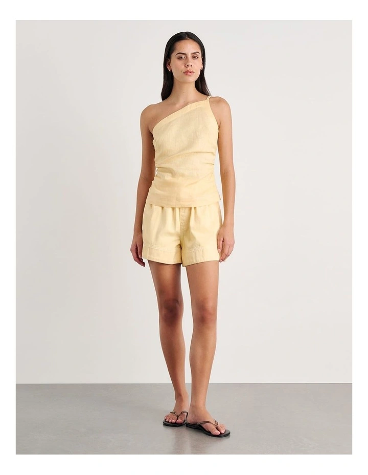 Sabine One Shoulder Top in Yellow image 4