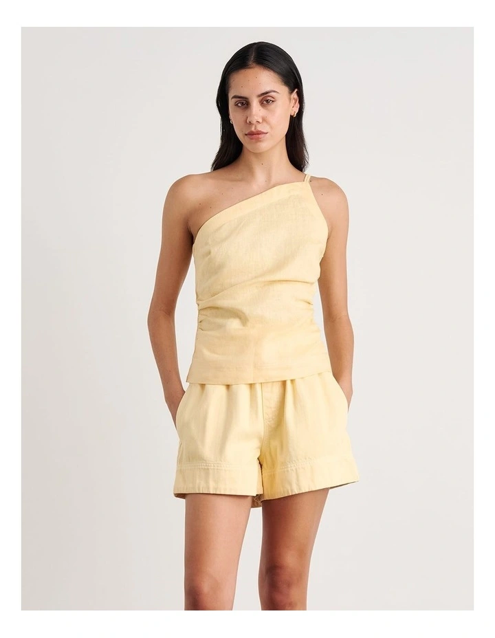 Sabine One Shoulder Top in Yellow image 5