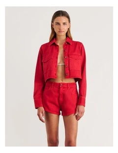 Nfw Garment Dye Crop Shirt