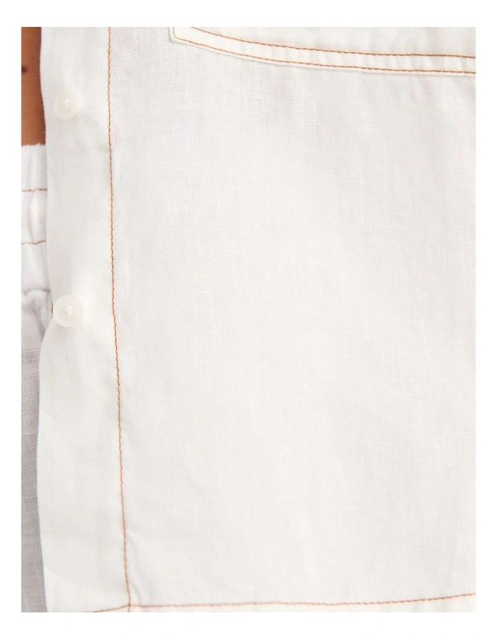 Gigi Relaxed Short Sleeve Shirt in White image 5