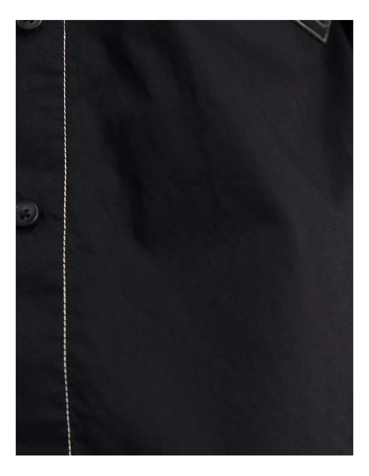 Eden Relaxed Short Sleeve Shirt in Black image 7