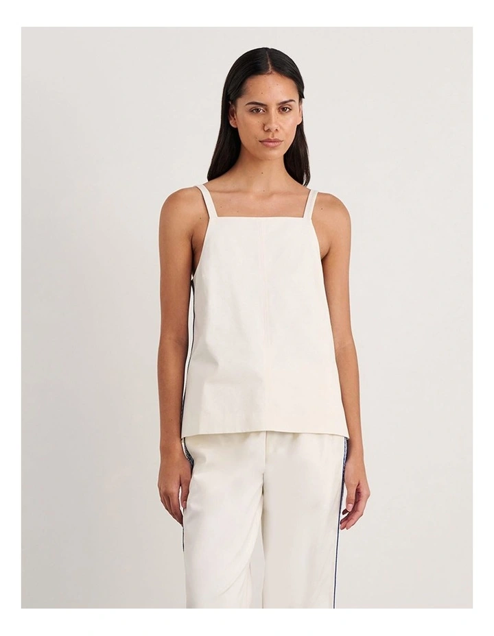 Canvas Contrast Cami in White image 1