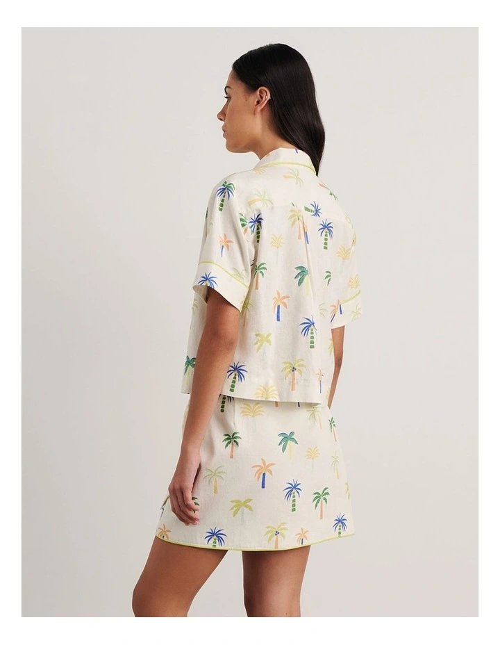 Palm Resort Shirt in Cream image 2