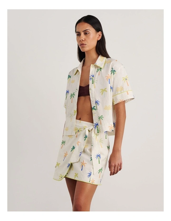 Palm Resort Shirt in Cream image 3