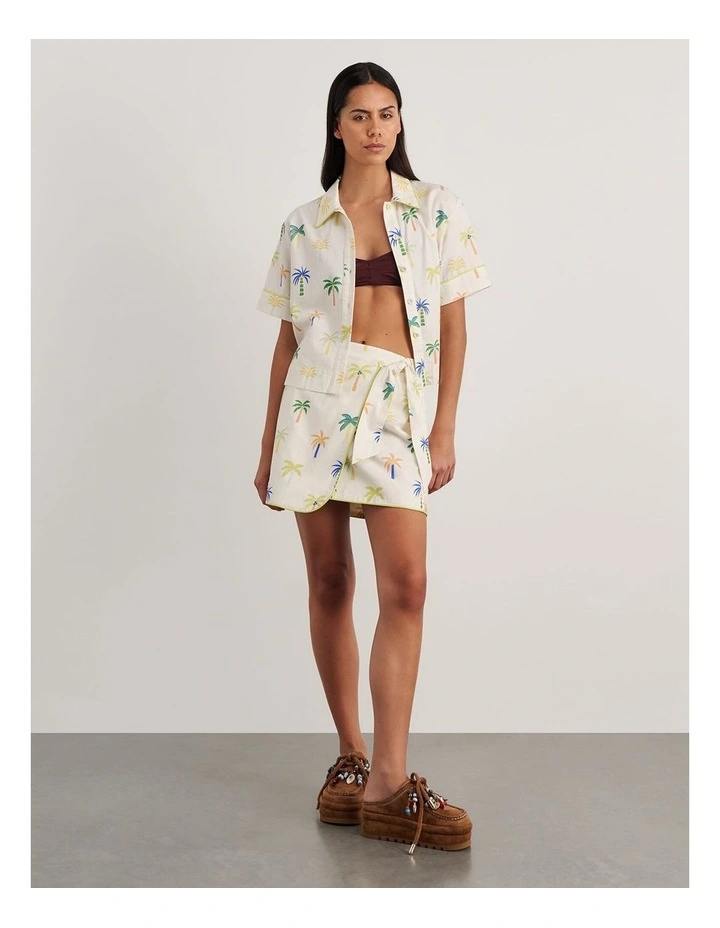 Palm Resort Shirt in Cream image 4