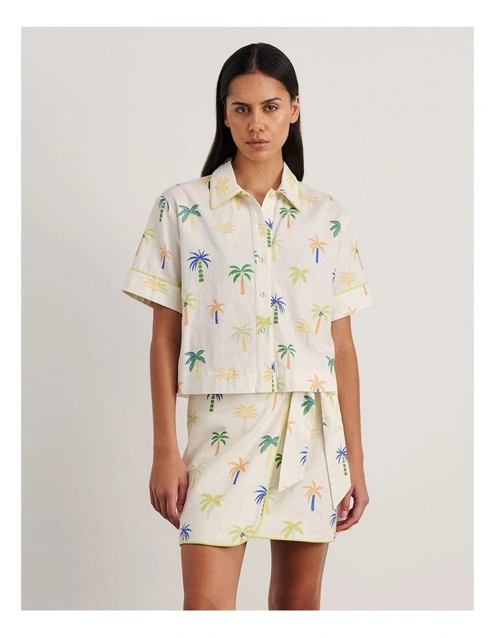 Palm Resort Shirt in Cream image 5