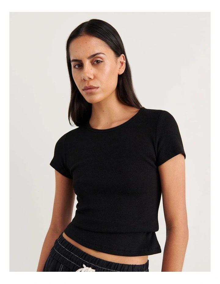 Kate Baby Tee in Black image 4