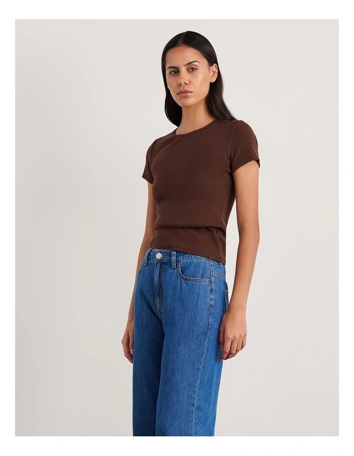 Kate Baby Tee in Brown image 3