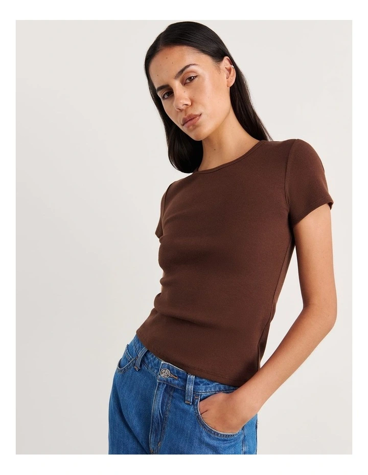 Kate Baby Tee in Brown image 4