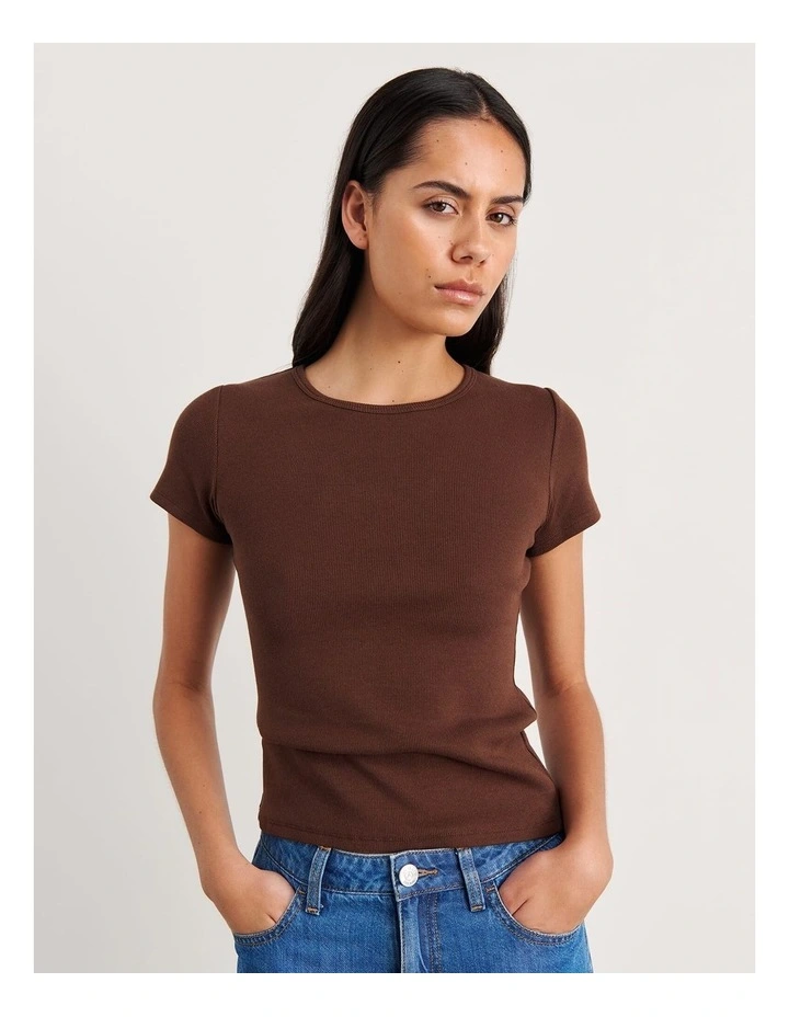 Kate Baby Tee in Brown image 6