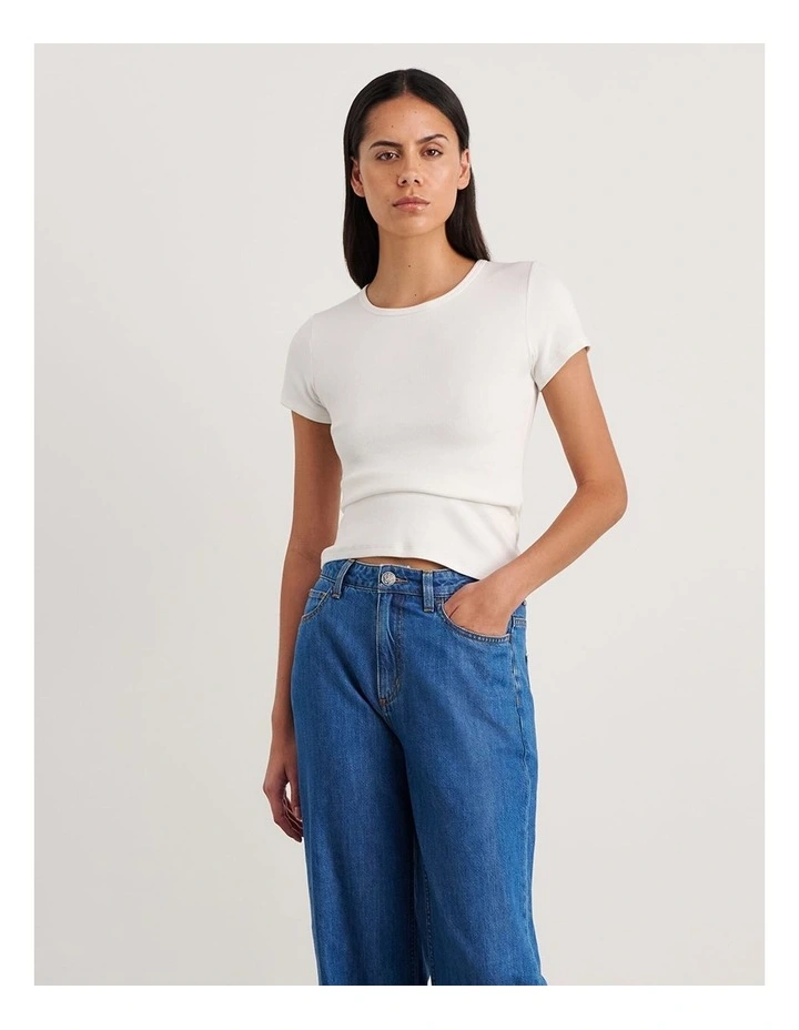 Kate Baby Tee in White image 1