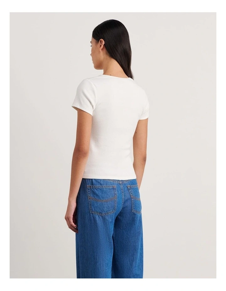 Kate Baby Tee in White image 2