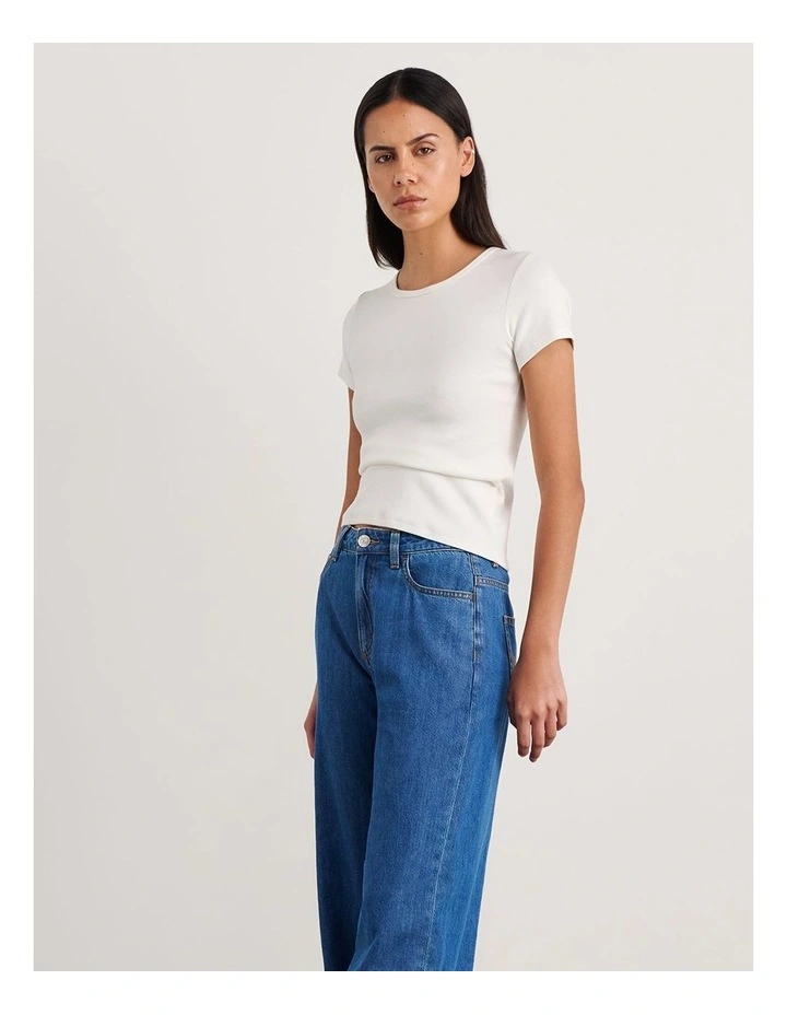 Kate Baby Tee in White image 3