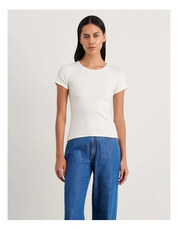 Kate Baby Tee in White image 6