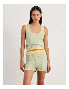 Kelly Contrast Knit Tank in Multi