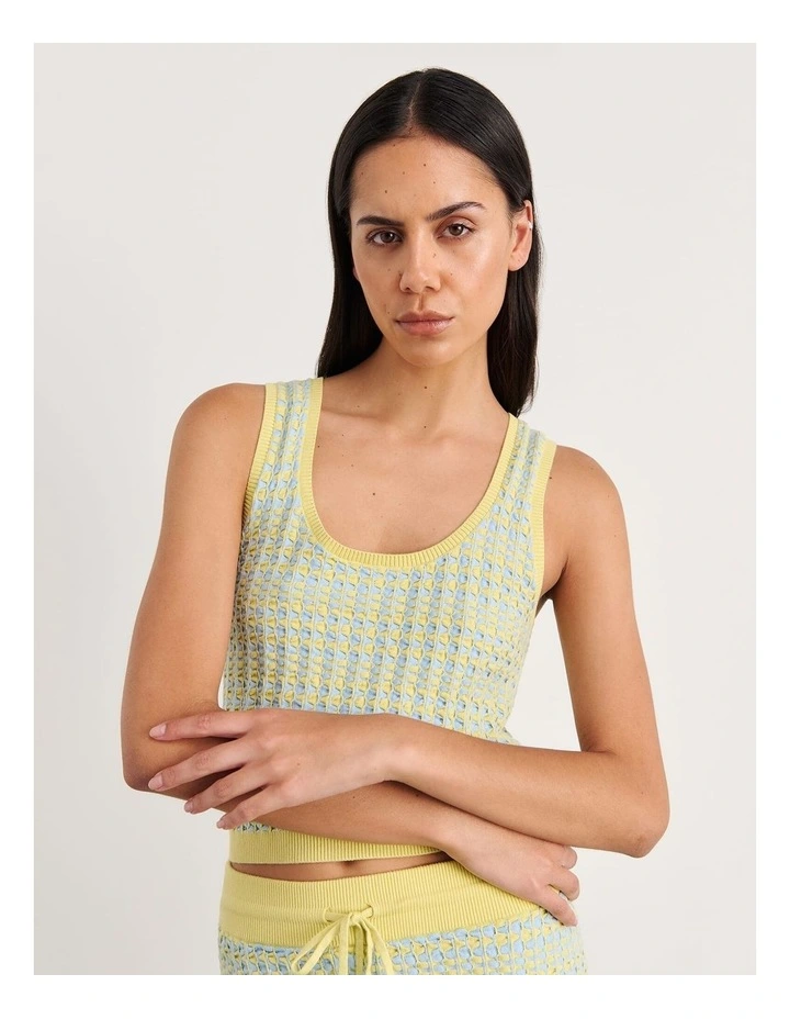 Kelly Contrast Knit Tank in Multi image 6