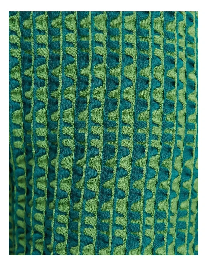 Kelly Contrast Knit Tank in Green image 6