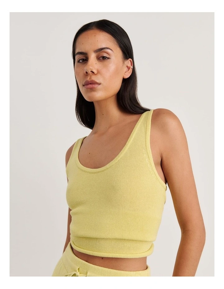 Brita Knit Tank in Yellow image 4