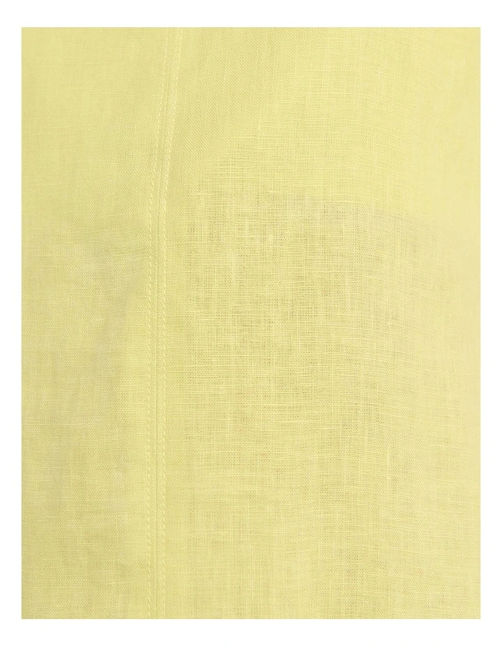 Kayla Linen Mini Dress in Yellow image 6