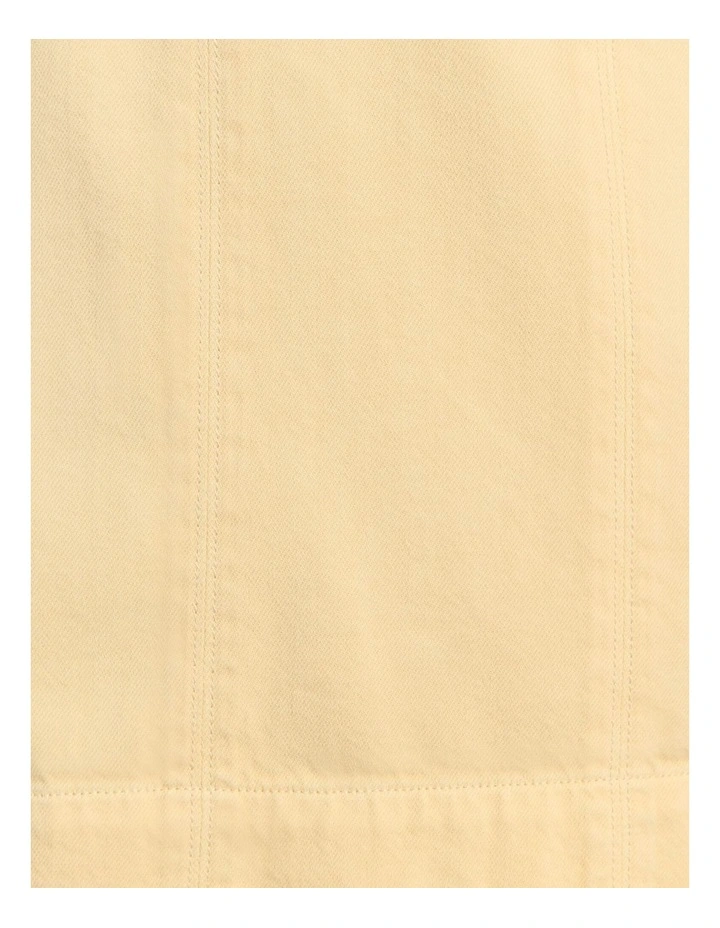 Loe Denim Mini Dress in Beige image 6