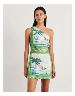 Sunlounger Mini Dress in Green