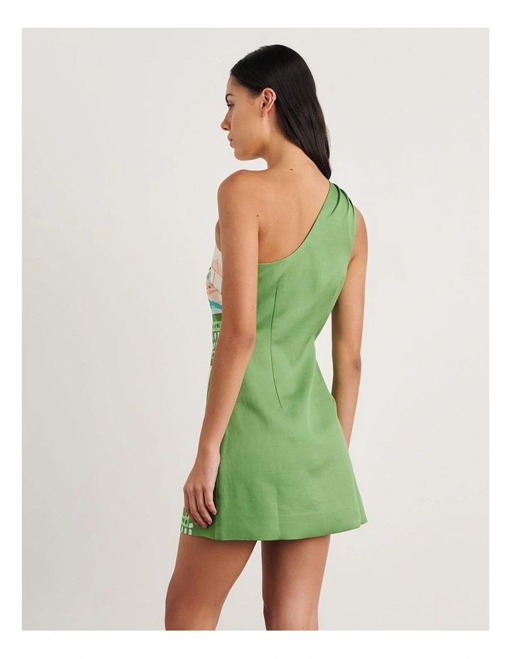 Sunlounger Mini Dress in Green image 2