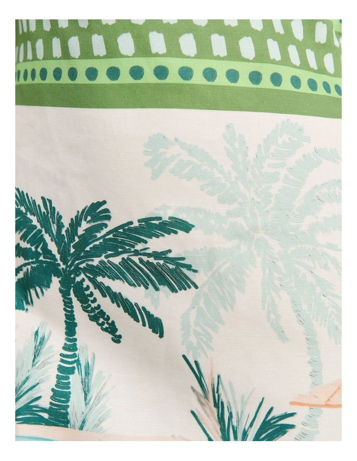 Sunlounger Mini Dress in Green image 7