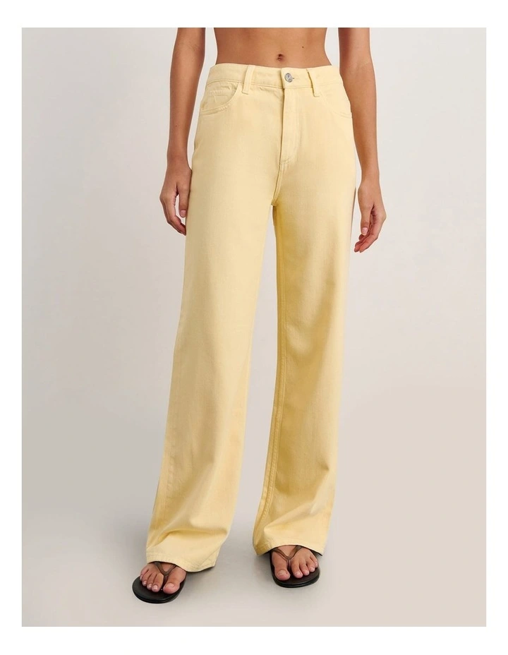 Loe Mid Rise Straight Jean in Yellow image 1
