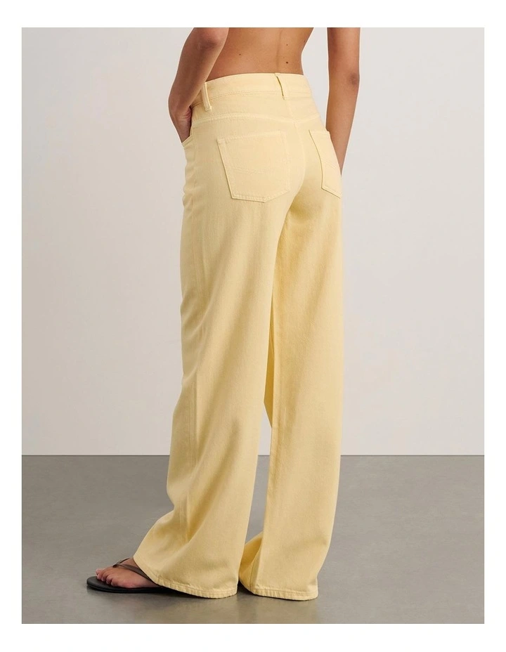 Loe Mid Rise Straight Jean in Yellow image 2