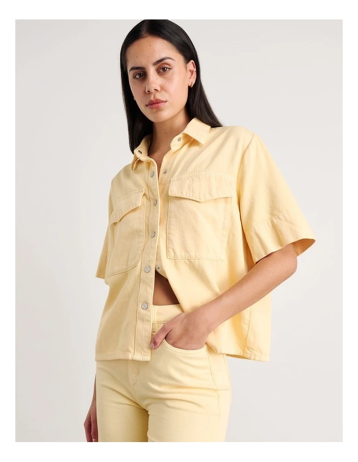 Loe Denim Shirt in Yellow image 1